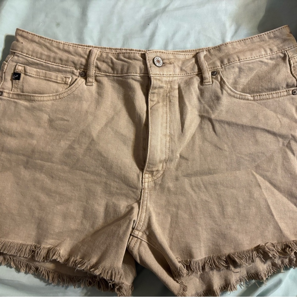 KanCan Khaki Denim Shorts